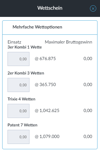 Systemwetten Auswahl