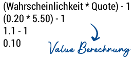 Value Berechnung