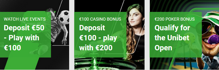 Unibet Bonus Offers Casino & Poker