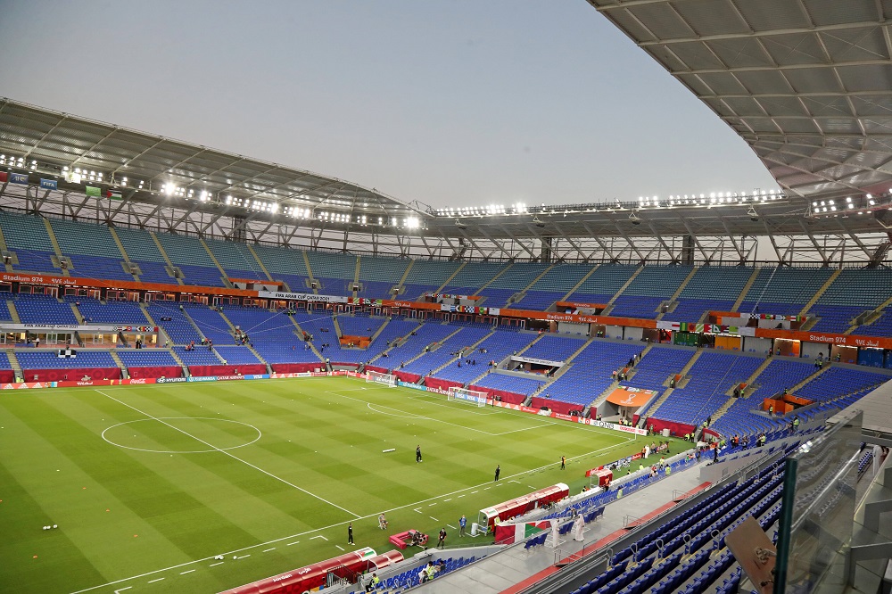 das Stadion 974 bei der Fußball WM 2022 in Katar