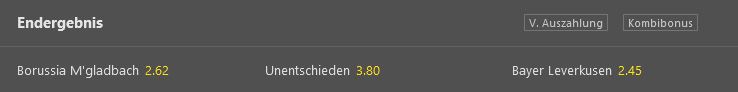 Bet365 Quoten Gladbach Bayer