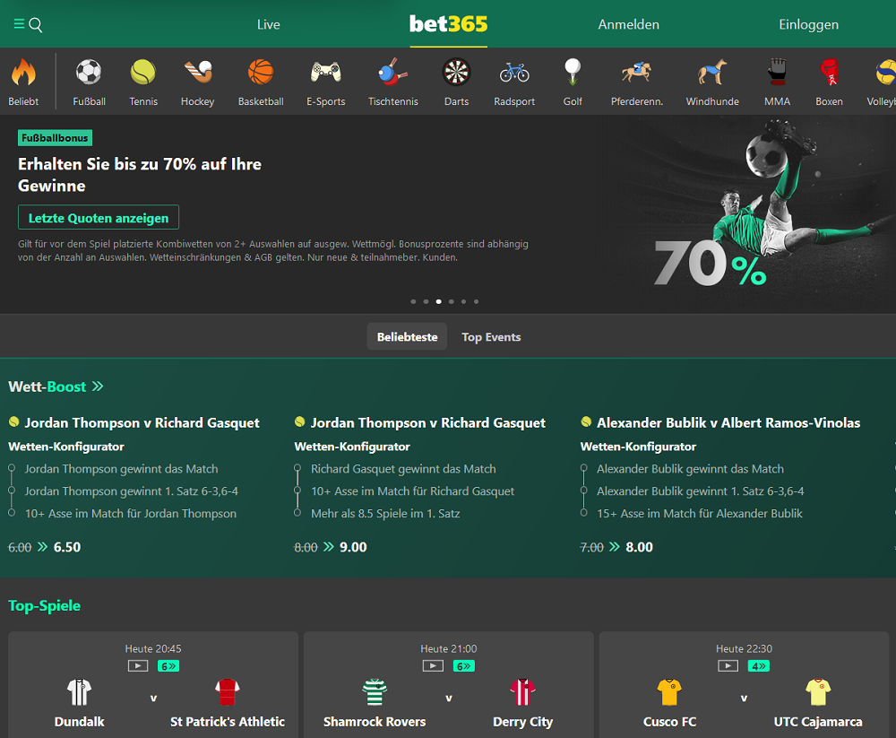 Bet365 Wettseite