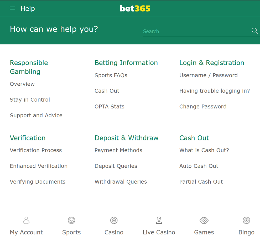 Atencion al cliente bet365 españa